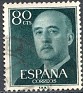 Spain 1955 General Franco 80 CTS Green Edifil 1152. Spain 1955 1152 Franco usado. Uploaded by susofe
